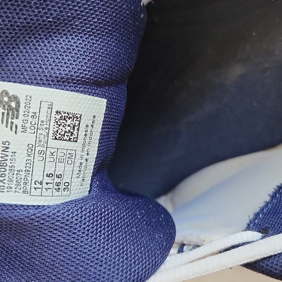 New Balance 608 White and Navy Men’s Sneakers Size 12 - Picture 2 of 7